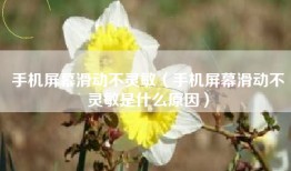 手机屏幕滑动不灵敏（手机屏幕滑动不灵敏是什么原因）